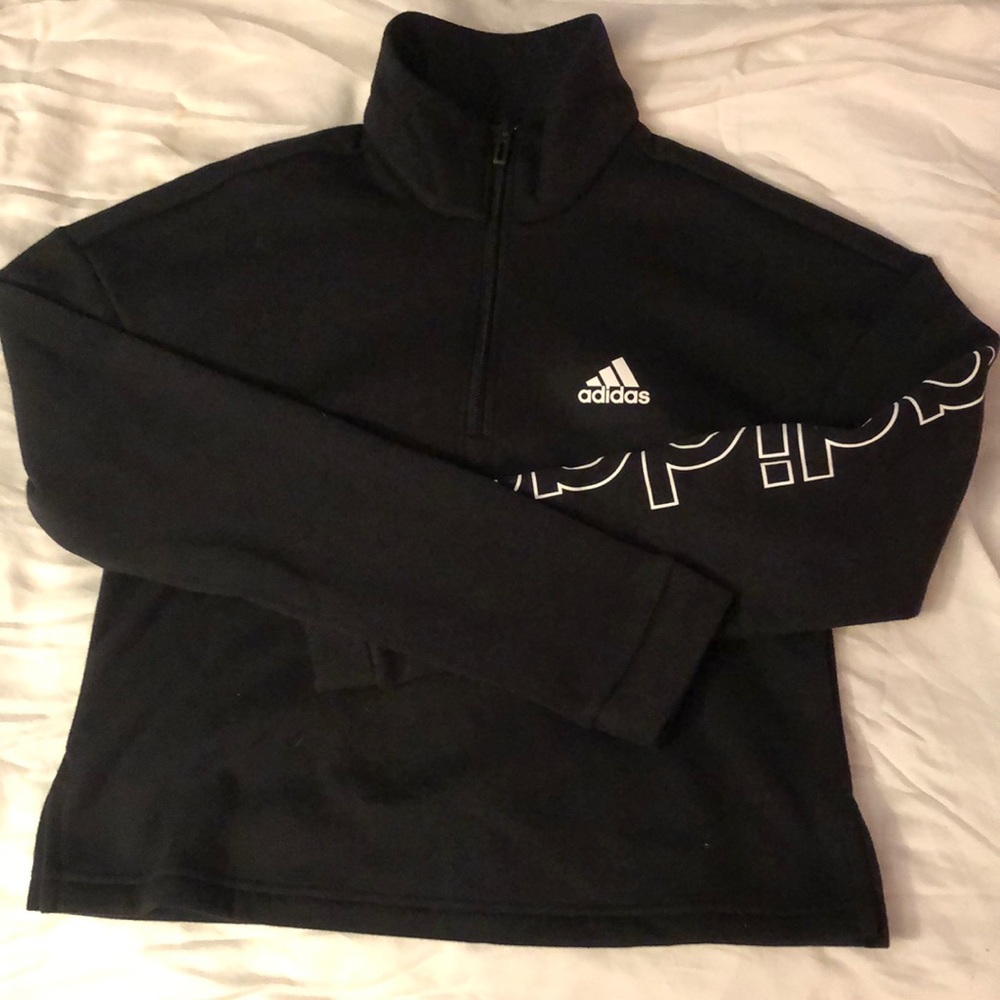 zip up cropped sweatshirt